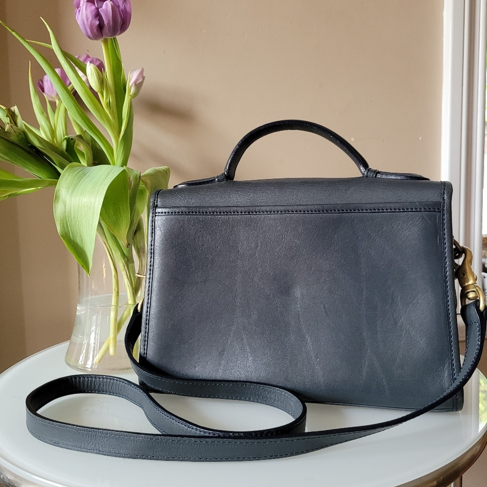 Leather Convertible Top Handle Crossbody Bag - Picture 2 of 15